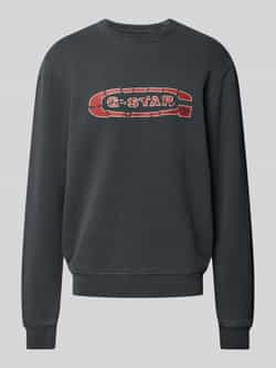 G-Star Raw Sweatshirt met labelprint model 'Destroyed'