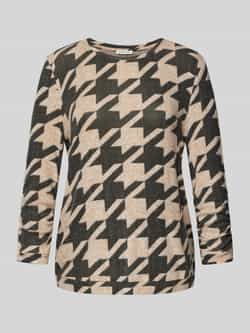 Tom Tailor Regular fit shirt met 3 4-mouwen van viscosemix met all-over motief