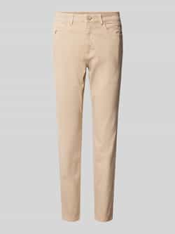 s.Oliver RED LABEL Slim fit stoffen broek van katoenmix