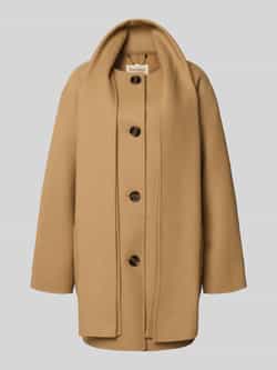 Barbour Relaxed lange wollen jas met geïntegreerde sjaal model 'CLEMENTINE'