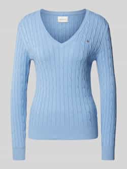 Gant Gebreide pullover met labelstitching