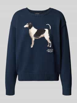 Lauren Ralph Lauren Gebreide pullover met labeldetail model 'RIEDNEE'