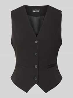 Pieces Regular fit gilet met 4-knoopssluiting model 'BOZZY'