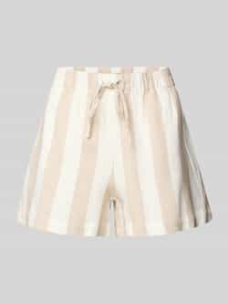 Only Loose fit korte broek van een mix van viscose en linnen model 'CARO'