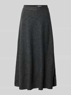 Marc O'Polo Uitlopende midirok van een mix van viscose en wol