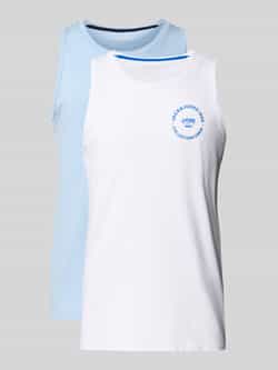 Jack & jones Tanktop met labelprint in een set van 2 stuks model 'SIMON'