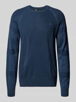 G-Star Raw Gebreide pullover met logostitching en ronde hals