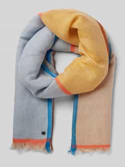 Fraas Linnen sjaal met franjes