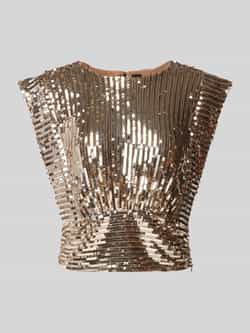 Boss Orange Regular fit top met all-over pailletten model 'C_ILLANA'