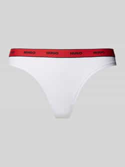 HUGO underwear String THONG STRIPE PYP 10 met boss opdruk op de tailleband