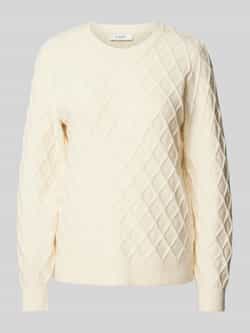 B.Young Gebreide pullover met structuurmotief model 'Manina'