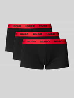HUGO Boxershort met labeldetails in een set van 3 stuks