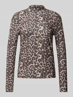 Vila Shirt met lange mouwen en opstaande kraag model 'LEOA'