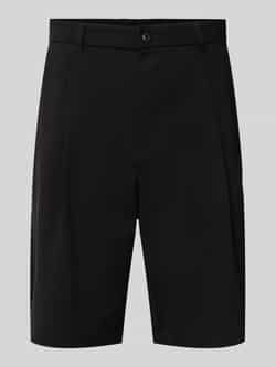 REVIEW Korte tailored fit broek met bandplooien