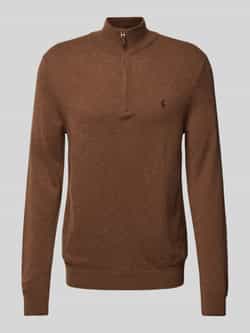 Polo Ralph Lauren Bruine wollen coltrui sweatshirt Aw24 Brown Heren