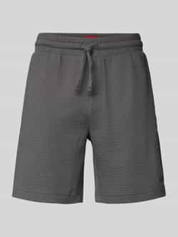 HUGO Regular fit sweatshorts met structuurmotief model 'Austin'