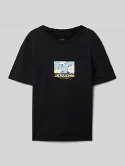 jack & jones T-shirt met labelprint model 'TAVIRA'