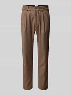 Drykorn Tapered fit bandplooibroek met elastische band model 'Chasy'