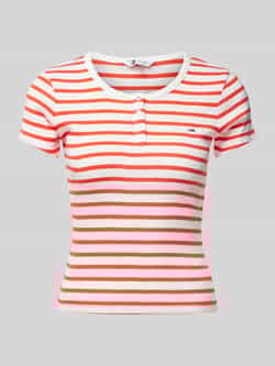Tommy Jeans T-shirt met henley-hals