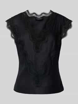 Copenhagen Muse Regular fit blousetop met gehaakt kant model 'NATULI-TOP'