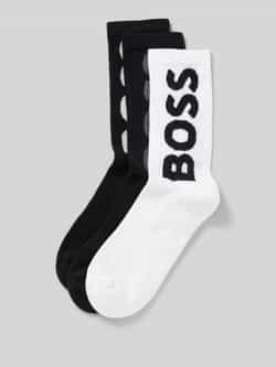 Boss Sokken met labeldetail in een set van 3 paar