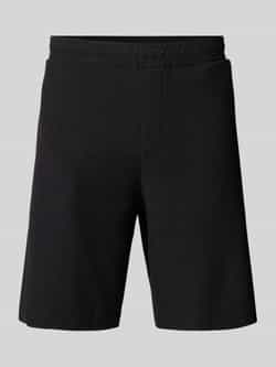 REVIEW Regular fit sweatshorts met structuurmotief