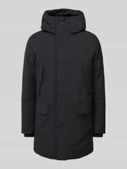 Save The Duck Zwarte Gewatteerde Hoodiejas met Zakken Black Heren