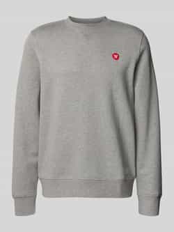 Wood Sweatshirt met labelstitching model 'Tye'