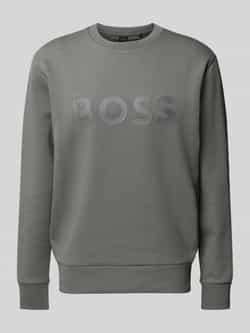 Hugo Boss Heren Sweatshirt Herfst Winter Collectie Katoenmix Gray Heren