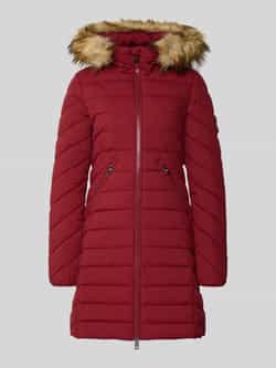 Superdry Regular fit gewatteerde lange jas met imitatiebont model 'Fuji'