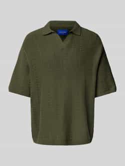 Jack & jones Relaxed fit poloshirt met ajourpatroon model 'PAROS'