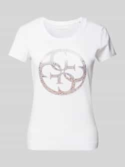 Guess T-shirt met strass-steentjes