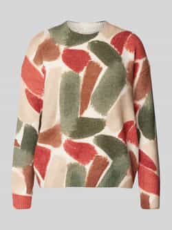 Apricot Gebreide pullover in all-over look met ronde hals