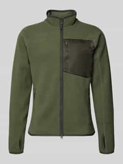 Peak Performance Regular fit fleecejack met logostitching model 'Pile'