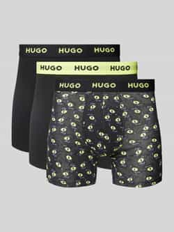 HUGO Boxershort met band met label in een set van 3 stuks