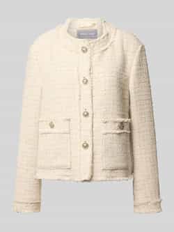 White Label Blazer in bouclélook met knoopsluiting