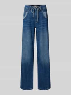 MAC Jeans met wijde pijpen en tunnelkoord