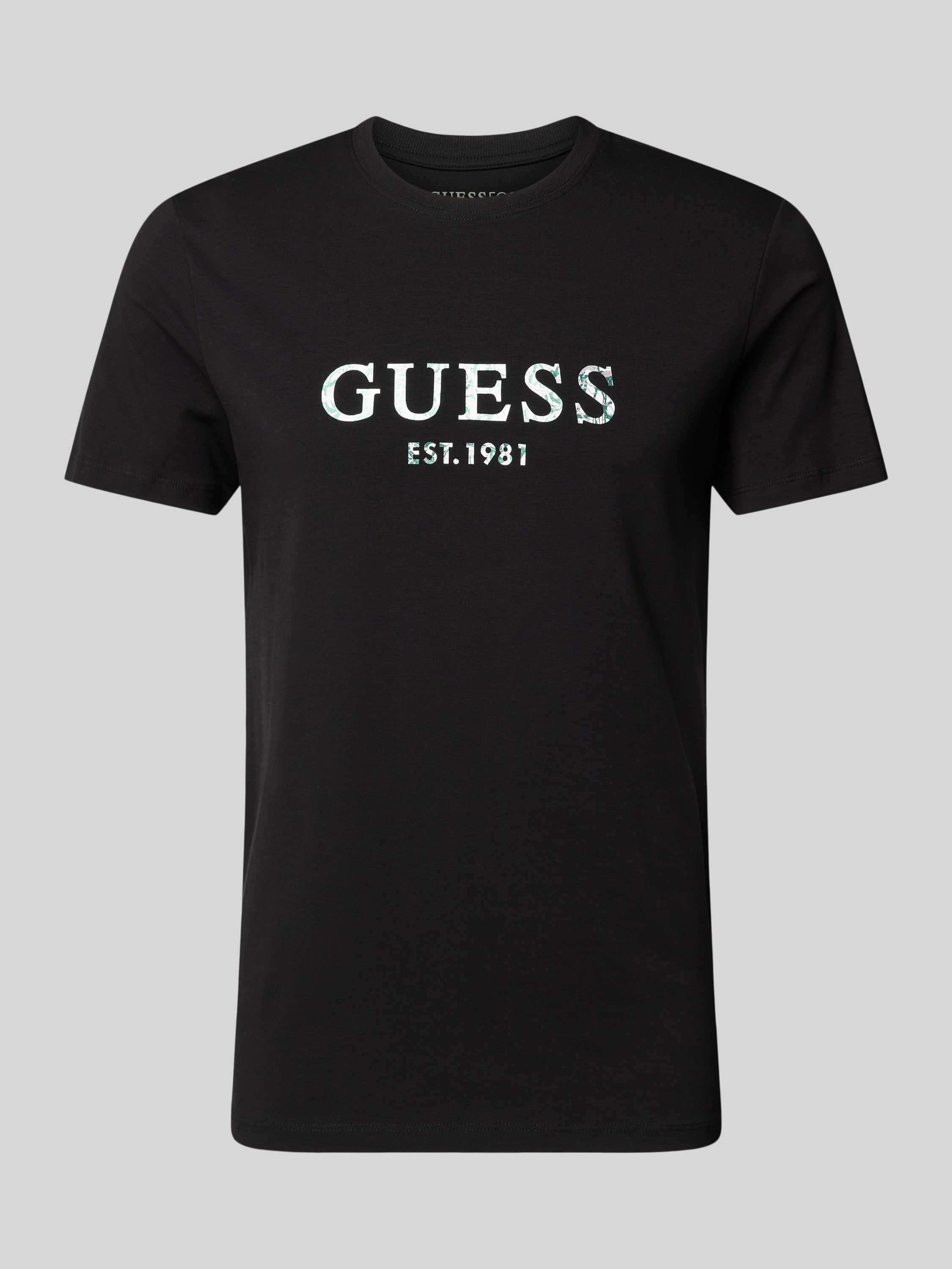 Guess Korte Mouw T-shirt Black Heren