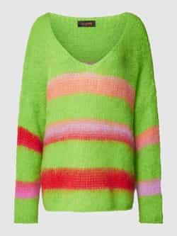 Miss goodlife Gebreide pullover van een mix van wol en mohair met streepmotief