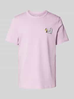 S.Oliver RED LABEL T-shirt met geribde ronde hals model 'Peanuts'