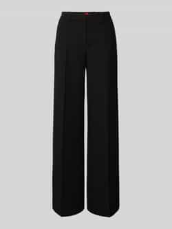 HUGO Wide leg pantalon met persplooien model 'Hasene'
