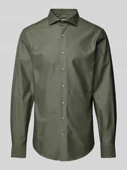 Profuomo Slim fit zakelijk overhemd met haaikraag