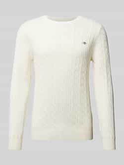 Gant Gebreide pullover met labelstitching