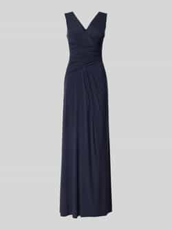 Vera Mont Elegant V-Neck Evening Dress Blue Dames