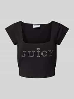 Juicy Couture Kort T-shirt met vierkante hals model 'REGAL'