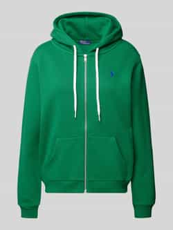 Polo Ralph Lauren Hoodie met rits en kangoeroezak Green Dames