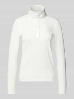 Marc Cain Shirt met lange mouwen en korte drukknoopsluiting