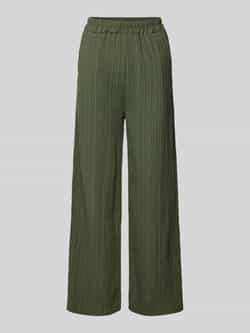 ZABAIONE Wide leg stoffen broek met structuurmotief model 'Jo44laa'
