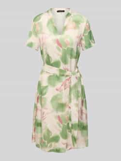 MORE & MORE Knielange jurk van viscose met tuniekkraag