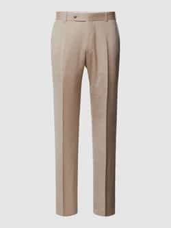 Wilvorst Pantalon in effen design van viscosemix
